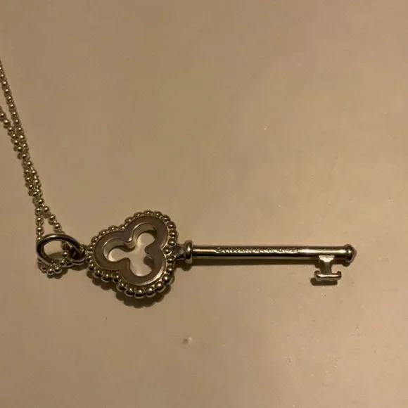Tiffany & co key pendant necklace